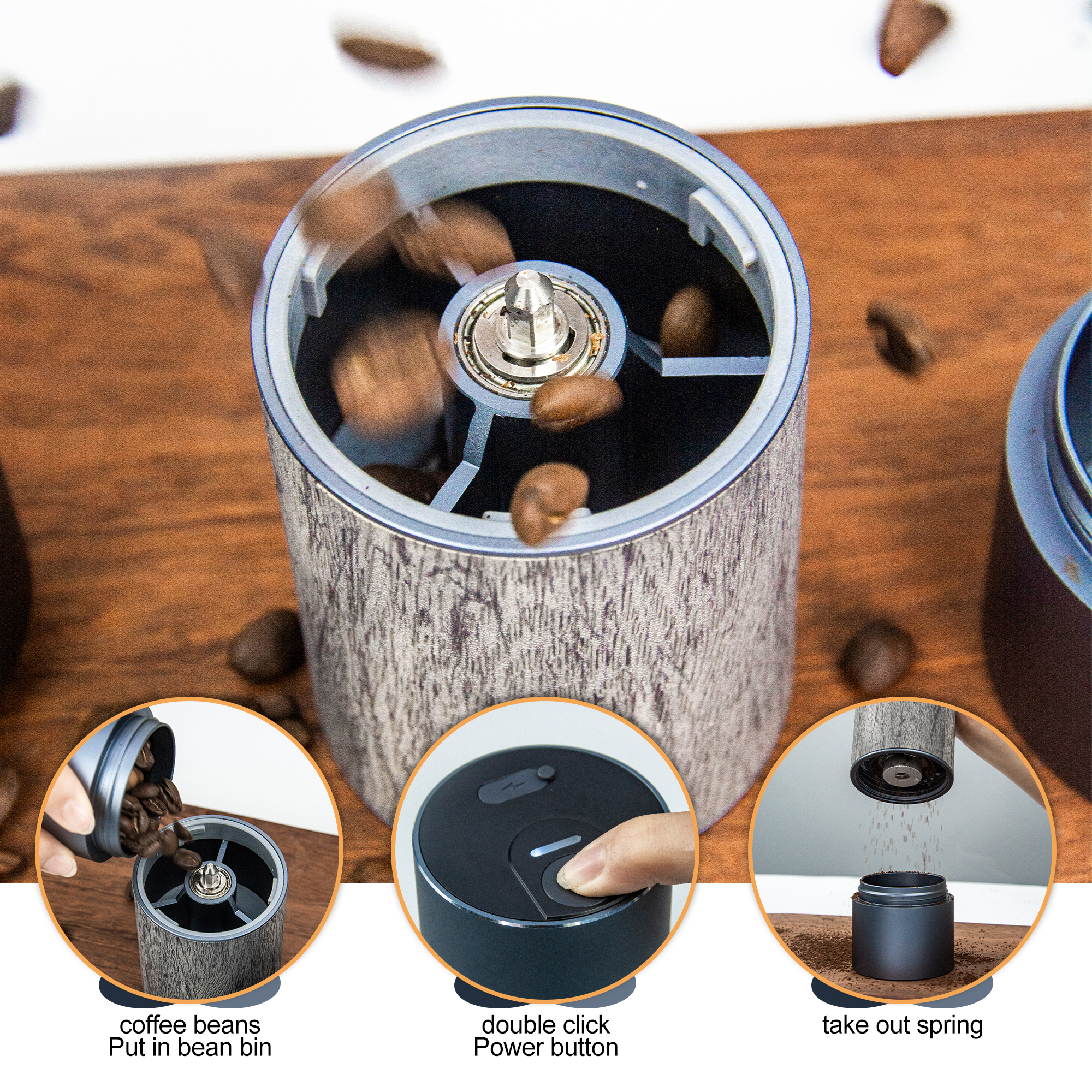 portable electric coffee grinder blueprint