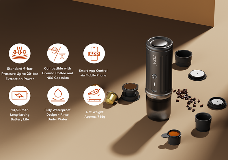 portable espresso maker picture